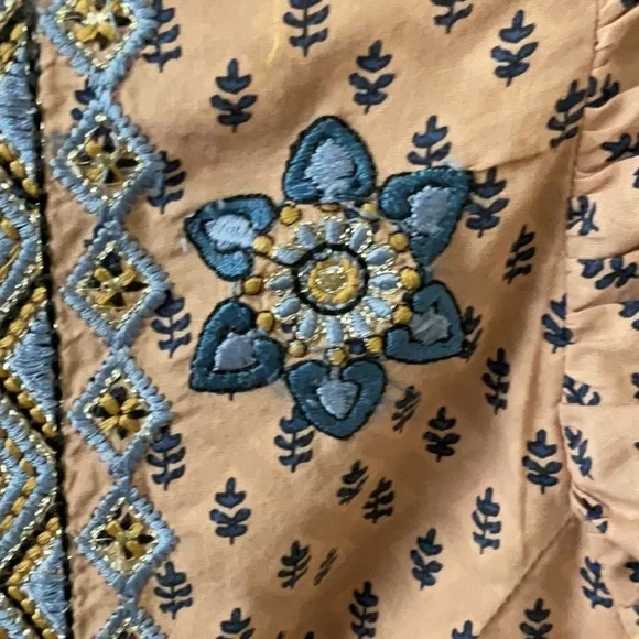 By Anthropologie Embroidered Tunic Mini Dress - Picture 12 of 16